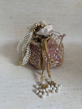 Pink Handcrafted Potli Bag, 6 of 7