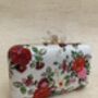 Rectangle Rose Floral Women's Clutch Bag, thumbnail 1 of 7