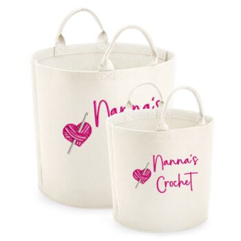 Personalised Crochet Storage Bag With Name And Design, Two Sizes, 4 of 5