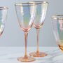 G Decor Set Of Four Lustre Hammered Wine Glasses, thumbnail 2 of 4