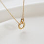 Mother Of The Bride Gold Interlocking Circle Necklace Wedding Day Gift For Mum, Mum Of The Birde, thumbnail 5 of 8