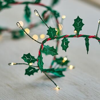 Holly Twine Battery Fairy Lights, 4 of 5