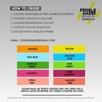 Gold / Silver Hand Painted Large Letter, 6 of 8