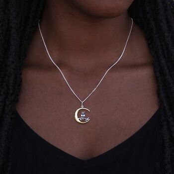 Personalised Gold Plated Sterling Silver Night Owl Pendant Necklace, 2 of 9