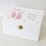 Personalised Swan Lake Ballet White Wooden Keepsake Box, thumbnail 3 of 3