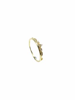 Crown Band Ring, Cz Rose Or Gold Vermeil 925 Silver, 5 of 9