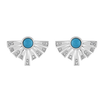 Sterling Silver Egyptian Turquoise Studs, 2 of 6
