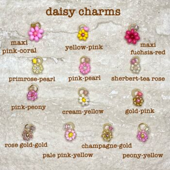 Ditsy Daisy Beaded Charm Necklace, 8 of 12