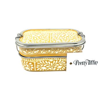 Bento Lunchbox Hand Painted Paisley, 7 of 11