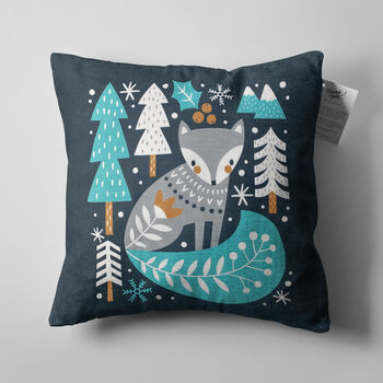 Winter Soft Cushion Cover With Fox Design, 5 of 7