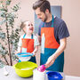 Personalised Colour Block Daddy And Me Apron Set, thumbnail 6 of 12