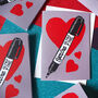 Ultra Fine Pen Anniversary And Valentines Card, thumbnail 3 of 3