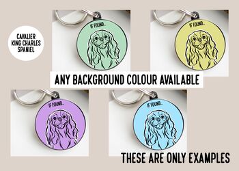 Cavalier King Charles Spaniel Outline ID Tag, 4 of 4