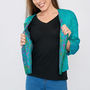 Emerald Green Pure Silk Hand Stitched Ladies Jacket, thumbnail 4 of 6