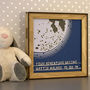 Personalised Papercut Moon Picture In Oak Frame, thumbnail 1 of 6