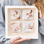 Personalised Wooden Framed Baby Photo Print, thumbnail 1 of 7