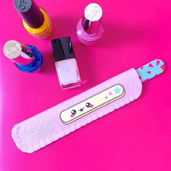 Cute Kawaii Nail File Holder Beauty Gift For Her Teens, 2 of 4