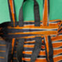 African Print Tote Bag | Black Orange Doyin Print, thumbnail 6 of 6