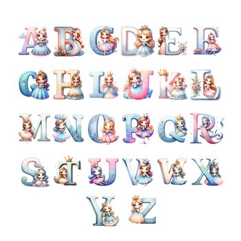Personalised Children's Name Print | Nursery Wall Art | Princess, 4 of 10