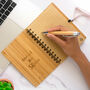 Personalised Bamboo Notebook Journal Custom Design, thumbnail 3 of 5