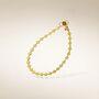 Golden Brass Fan Charm Thin Slim Foot Payal Anklet, thumbnail 1 of 7