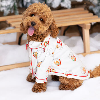 Personalised Dog Santa Christmas Pyjamas, 10 of 12