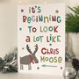 Funny 'Chris Moose' Christmas Pun Card, thumbnail 1 of 3