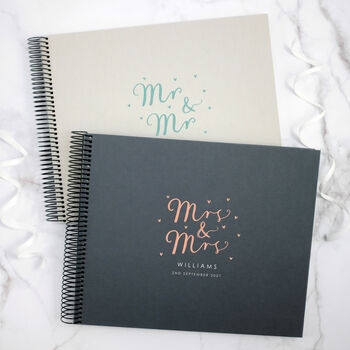 Personalised Spiral Bound Wedding Guest Book, 2 of 12
