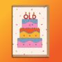 Funny Birthday Cake Greeting Card, thumbnail 1 of 2
