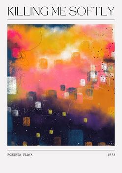 Roberta Flack Killing Me Softy Abstract Song Art Print, 3 of 3