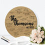 Circular Wood Wedding Guestbook Modern Style, thumbnail 9 of 9