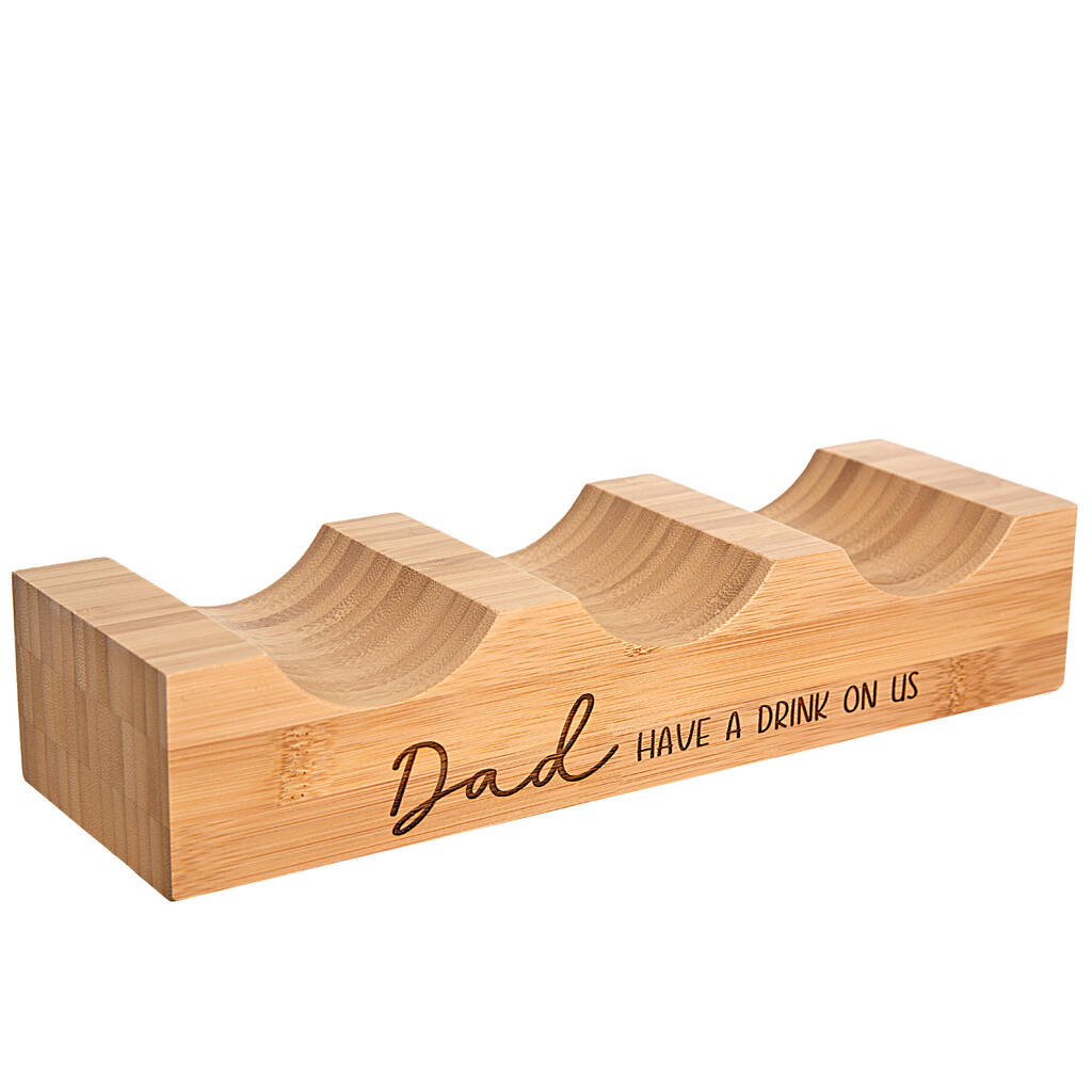 Personalised Bamboo Wine Bottle Holder By Duncan Stewart