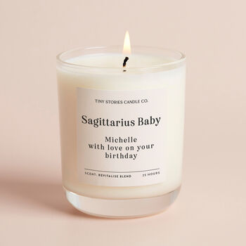 Personalised Sagittarius Birthday Gift Candle, 2 of 5