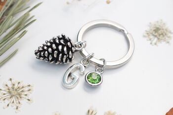 Personalised Pine Cone Keyring, Nature Lover Gift, 3 of 7