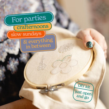 Learn To Sew Your Own Embroidered Flowers Kit Stick And Stitch, 3 of 8