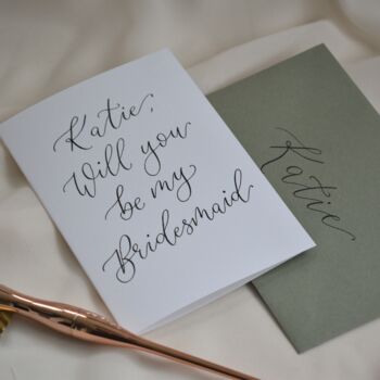 Personalised Handwritten Bridesmaid Proposal Thank You Card, 2 of 8