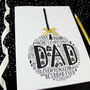 Personalised Dad Christmas Bauble Card, thumbnail 3 of 3