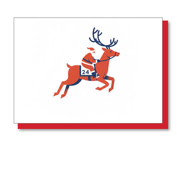 Horse Lovers Christmas Card, Santa Jockey, 6 of 6