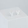 Sterling Silver Scissor Stud Earrings, thumbnail 1 of 6