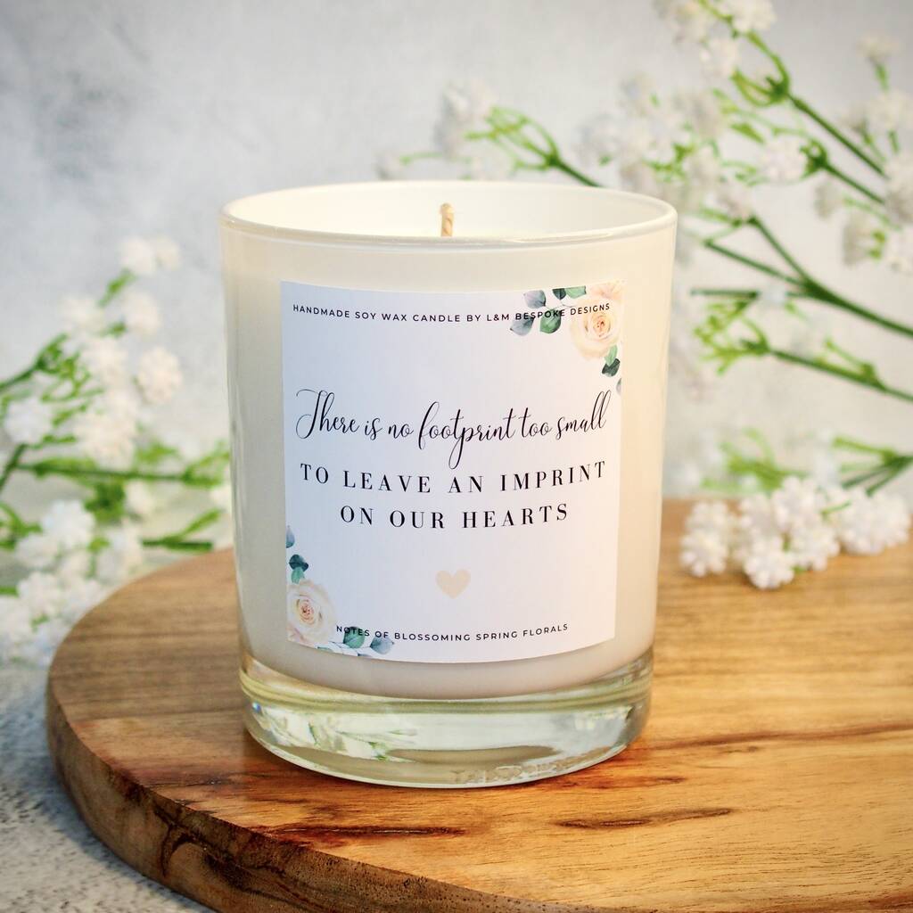 Miscarriage Gift, Baby Loss Candle By L&M Bespoke Designs