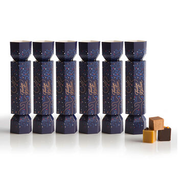 Six Luxury Fudge Midnight Mistletoe Christmas Crackers, 3 of 3