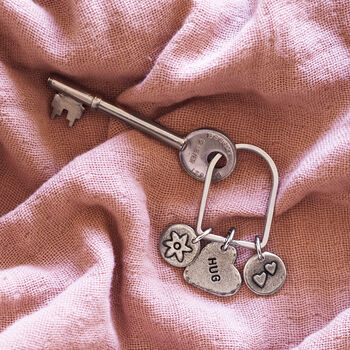 'Two Hearts For You And Me' Keyring Charm, 5 of 5