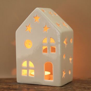 Ceramic Starry House Tealight Holder, 2 of 4