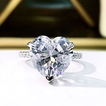 Heart Diamond Ring By Bliss4living | notonthehighstreet.com