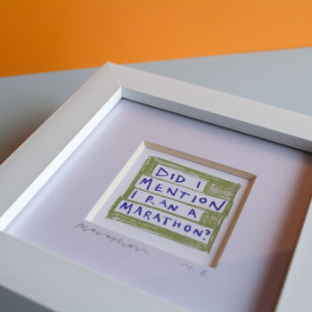 Funny Marathon Mini Art Print, 7 of 8