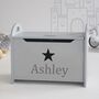 Personalised Grey Star Toy Box, thumbnail 2 of 2