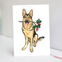 German Shepherd Christmas Card, thumbnail 1 of 6