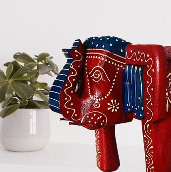 Decorative Indian Elephant Stool, 2 of 4