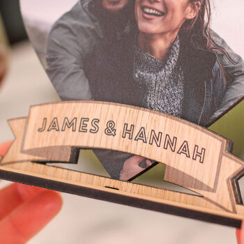 Personalised Heart Photo Frame Gift For Couples Wedding, 4 of 7