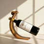 Rabbit And Squirrel Balancing Wooden Wine Bottle Holder, thumbnail 4 of 12